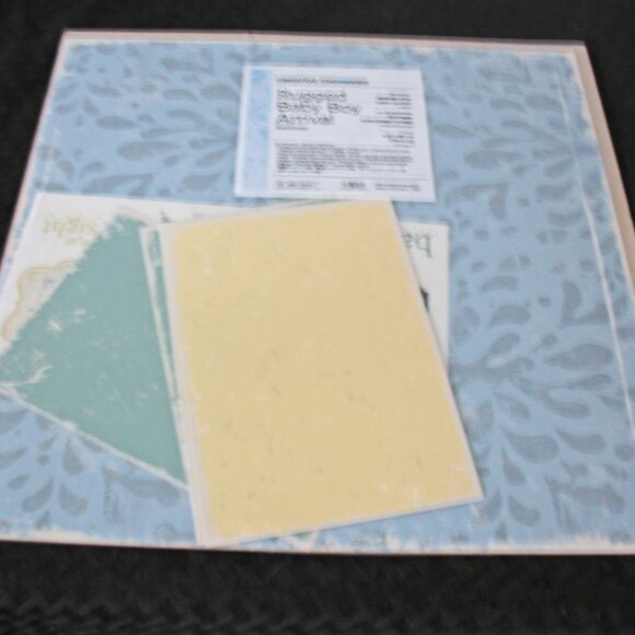 One Pkg Creative Memories Rugged Baby Boy Arrival Additions B-20 5 sheets of dou - Picture 2 of 3